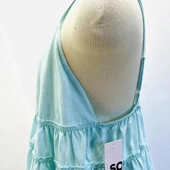 NWT SO GOODS FOR LIFE Juniors Sleeveless Straps Pullover V-Neck Blue Top Sz XXL - Picture 5 of 10